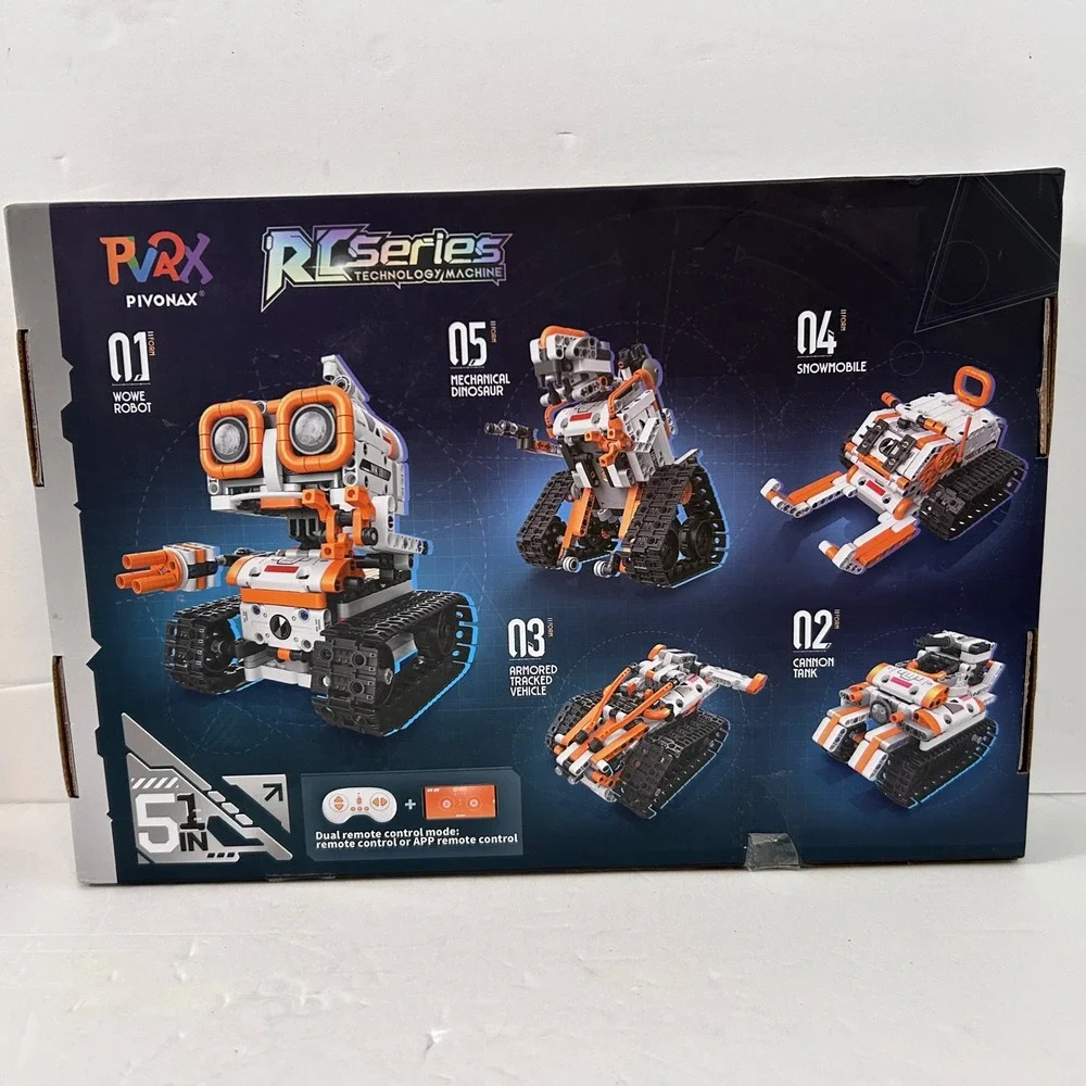 Pivonax 5-in-1 STEM Robot Building Toy Kit RC App Control 560 Pcs FC9016